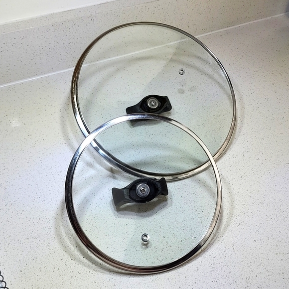 2 Replacement Glass lids with vents 8 and 10 inches - Picture 6 of 6